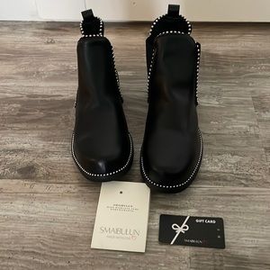 NWT studded slip on boots